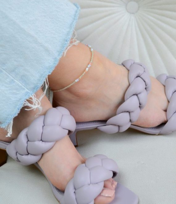 Silver pastel anklet | Label Kiki