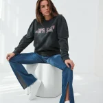 Flared jeans with slits | Homage to denim