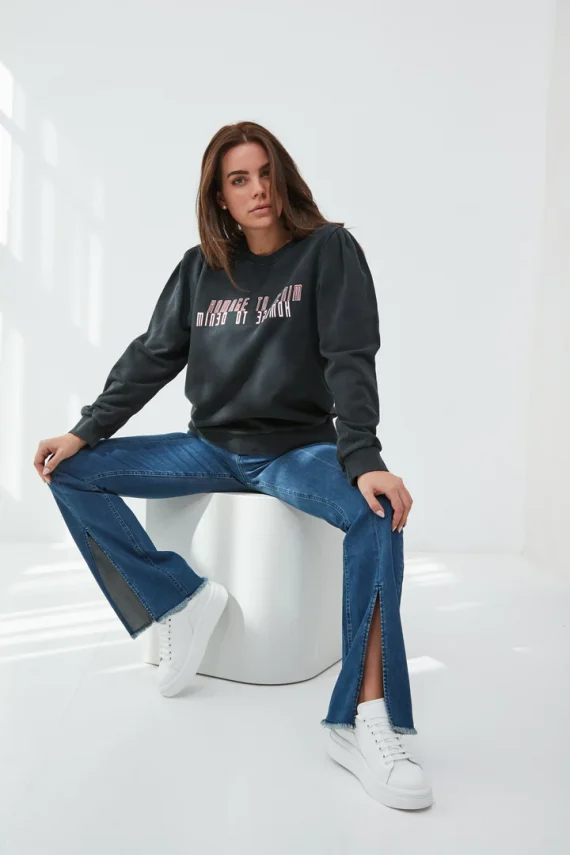 Flared jeans with slits | Homage to denim