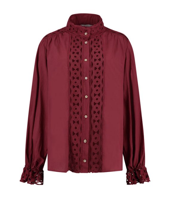 Jaimy blouse bordeaux | Amaya Amsterdam