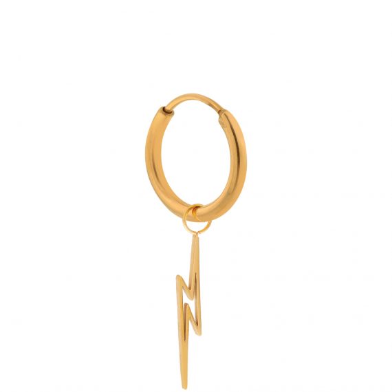 Lightning earring gold | Label Kiki