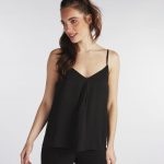 Camisole bow back black | Esqualo