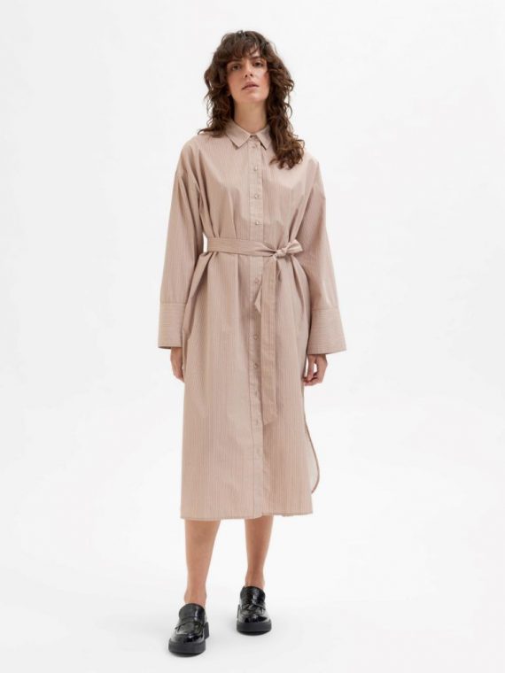 Gestreept lang overhemd | Selected Femme