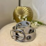 Belt eyelets ecru/silver | Elvy