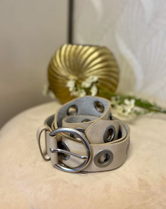 Belt eyelets ecru/silver | Elvy