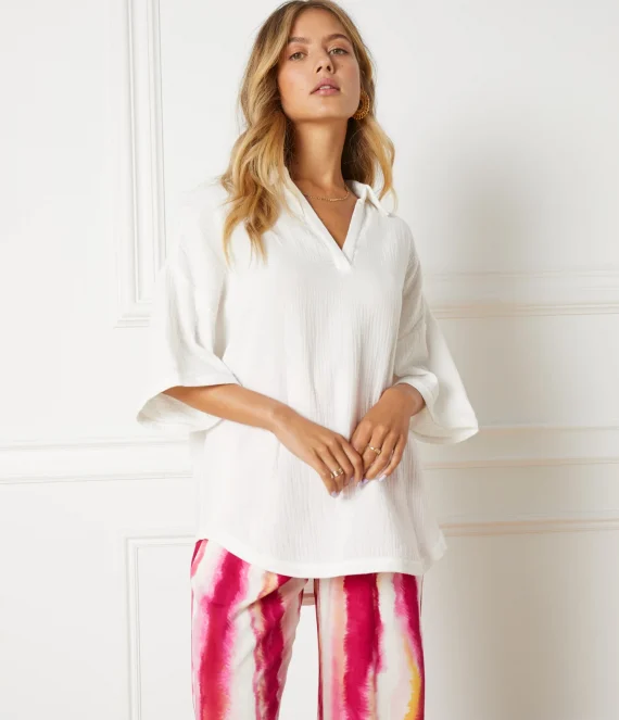 Paige blouse off white | Refined Department