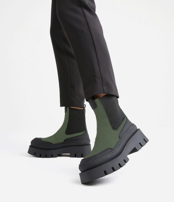 Biker boot Evi Ann khaki / zwart | Bronx