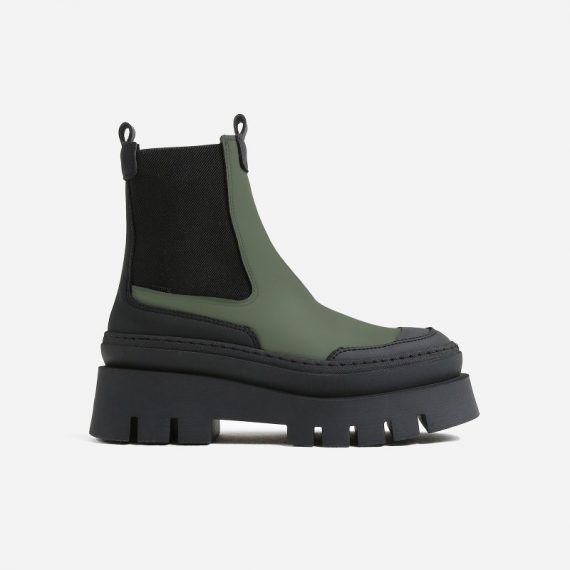 Biker boot Evi Ann khaki / zwart | Bronx