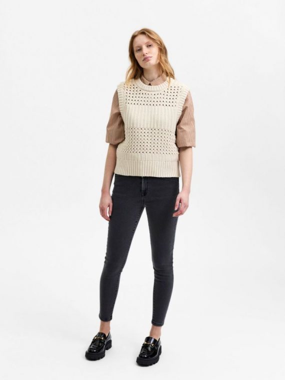 Chunky gebreid gilet | Selected