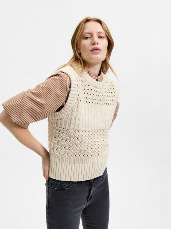 Chunky gebreid gilet | Selected