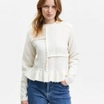 Cropped o-nek trui | Selected Femme