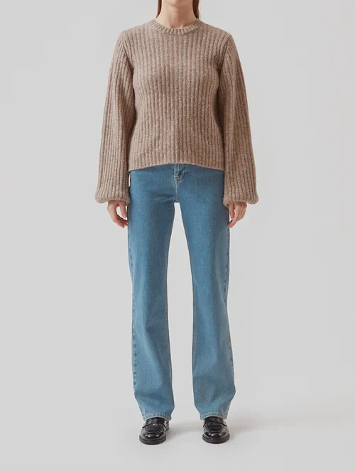 Goldie o-neck camel | Modstrom