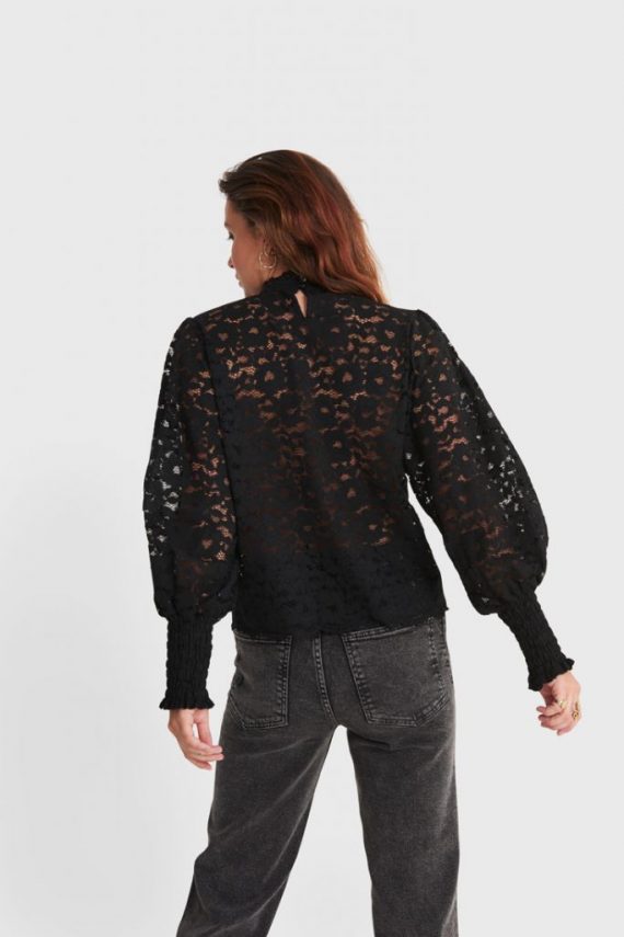 Stretch lace top black | Alix the label