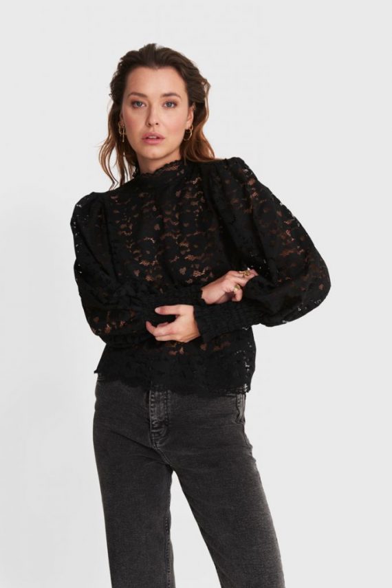 Stretch lace top black | Alix the label