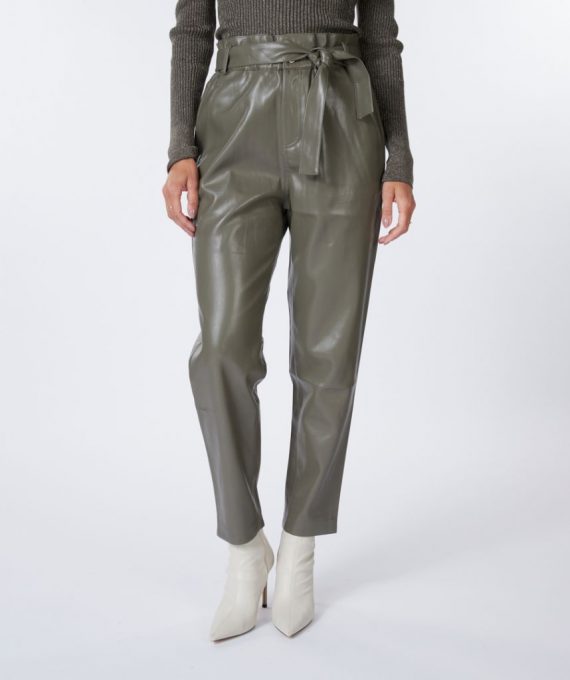 Trouser paperbag pu groen Esqualo