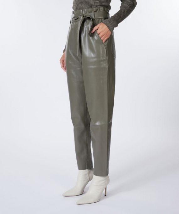 Trouser paperbag pu groen Esqualo