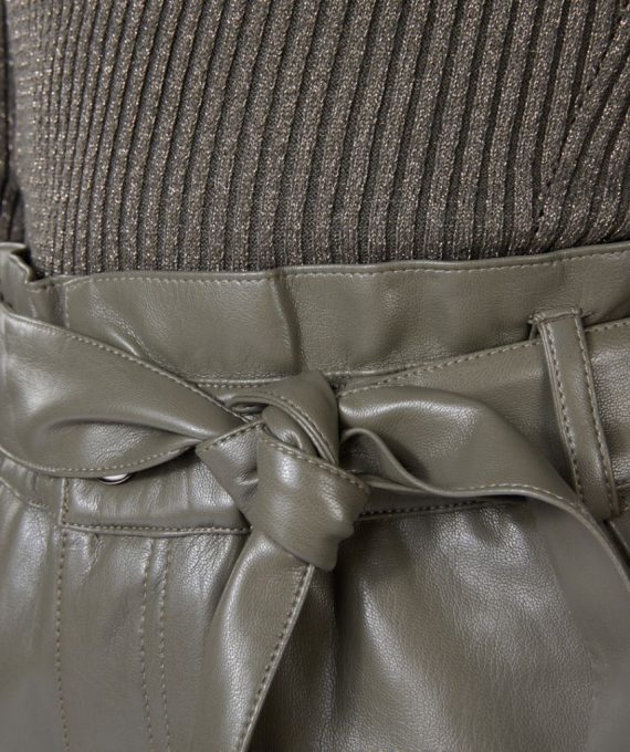 Trouser paperbag pu groen Esqualo
