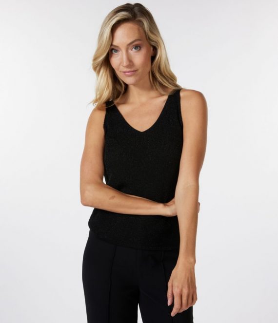 Camisole lurex black | Esqualo