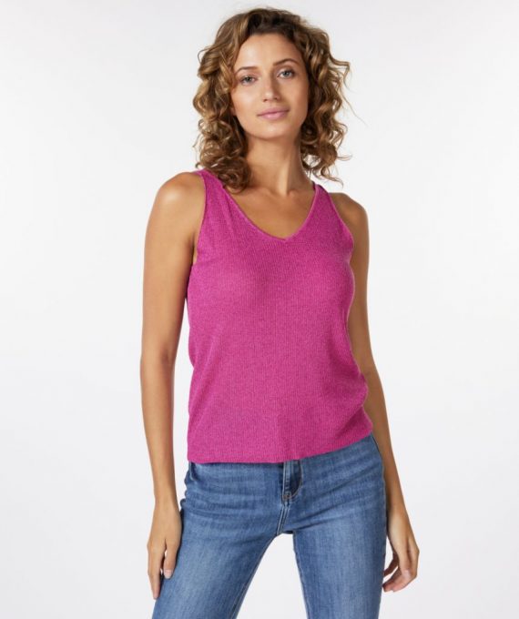 Camisole lurex pink | Esqualo