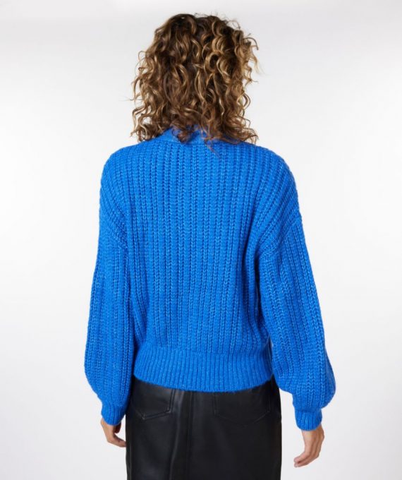 Cardigan chunky knit lurex blue Esqualo