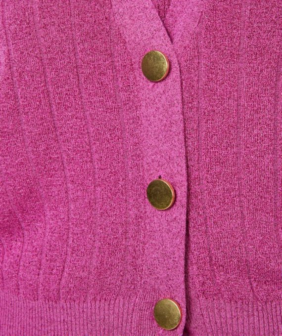 Cardigan puff sleeve lurex pink Esqualo