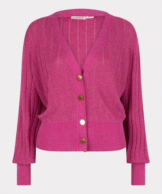 Cardigan puff sleeve lurex pink Esqualo 4