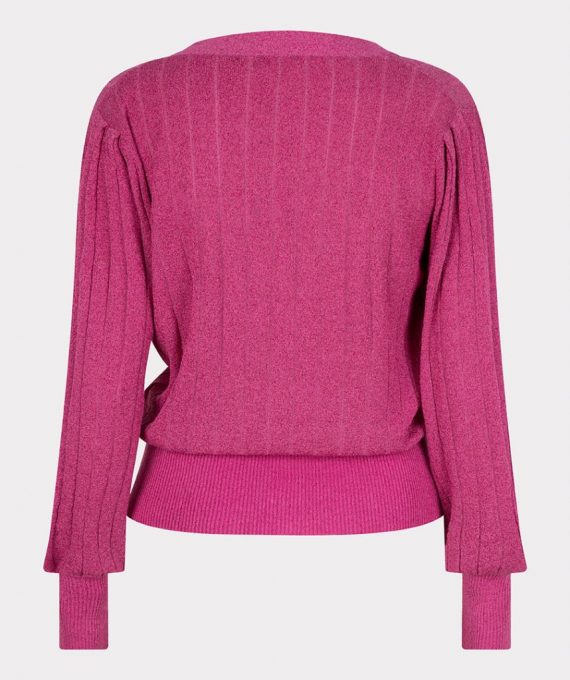 Cardigan puff sleeve lurex pink Esqualo 5