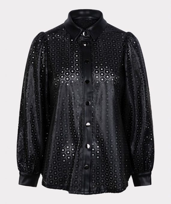 Blouse perforated PU | Esqualo