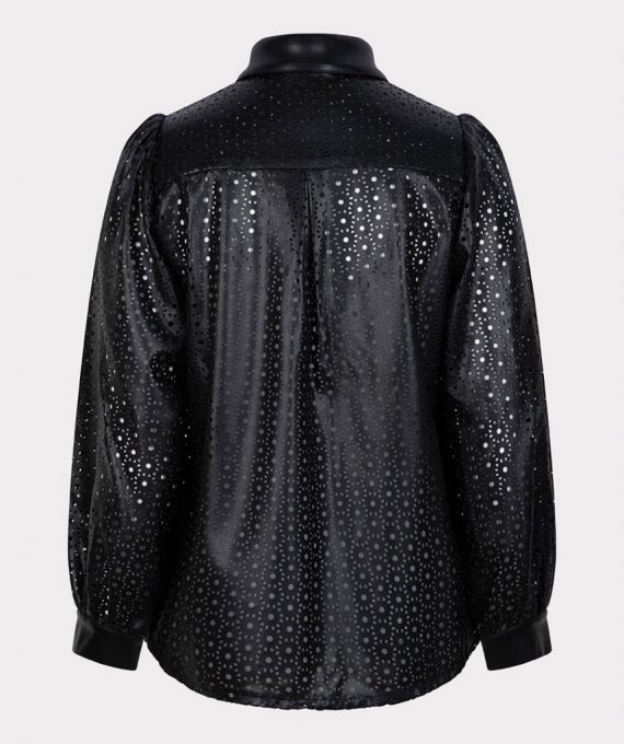 Blouse perforated PU | Esqualo
