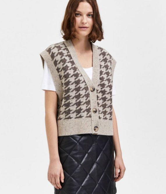 Pied-de-poule gilet | Selected Femme