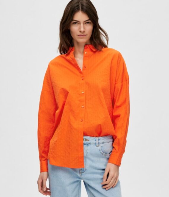 Oranje overhemd | Selected Femme