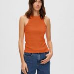 Tank top oranje | Selected Femme