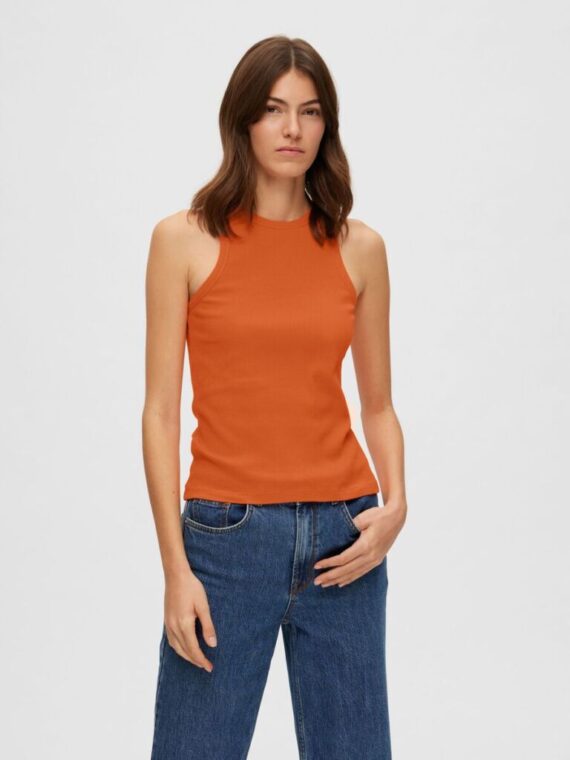 Tank top oranje | Selected Femme