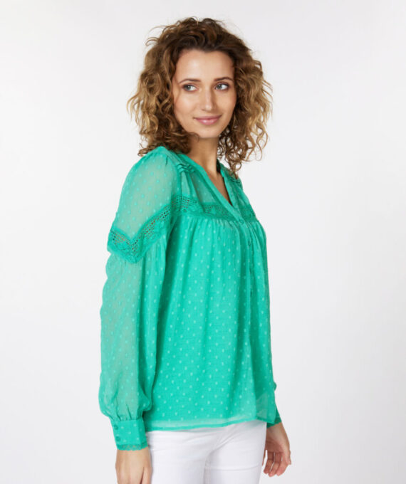 Blouse smocked plumetis | Esqualo