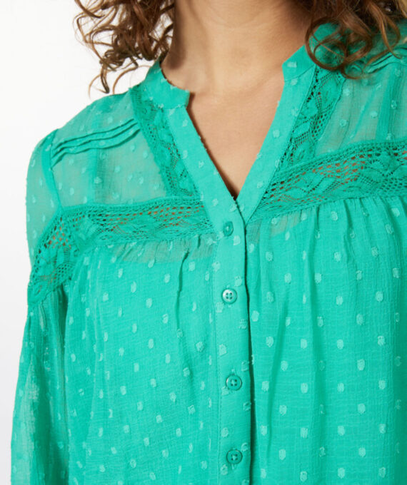 Blouse smocked plumetis | Esqualo