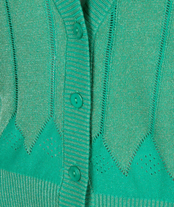 Cardigan lurex fancy groen Esqualo