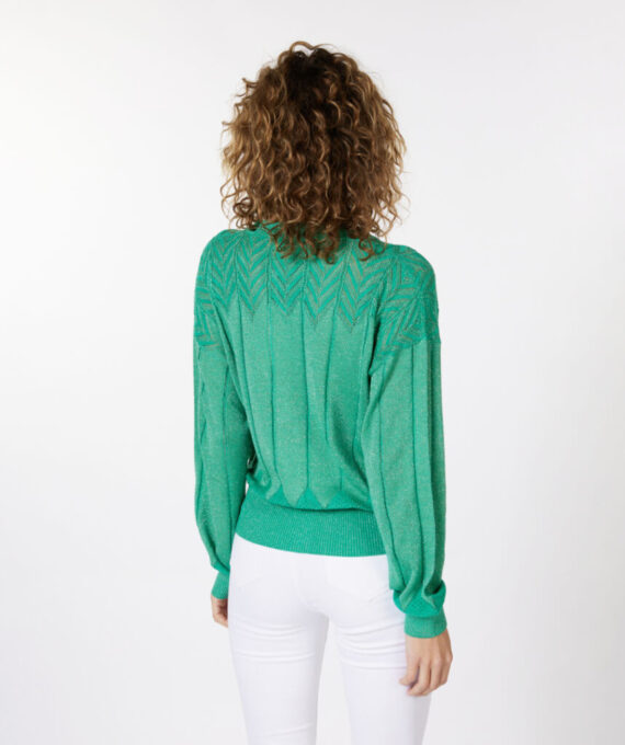 Cardigan lurex fancy groen Esqualo