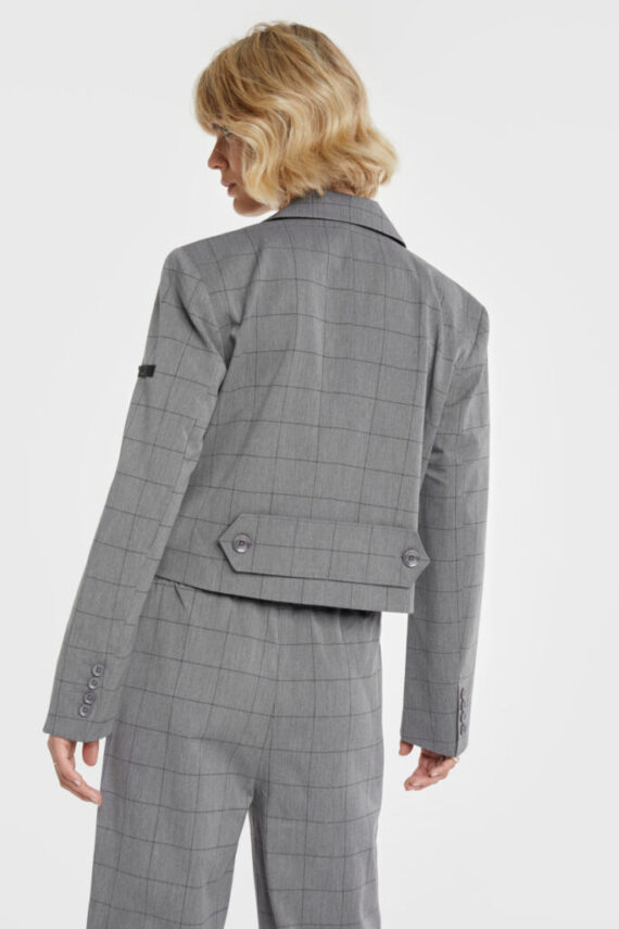 Cropped check blazer | Alix the label