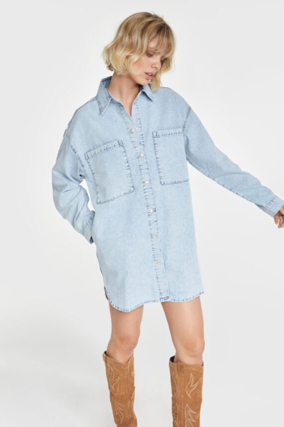 Denim blouse dress Alix the label