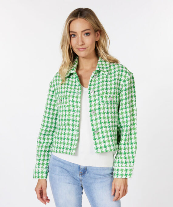 Jacket houndstooth groen | Esqualo