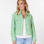 Jacket houndstooth groen | Esqualo