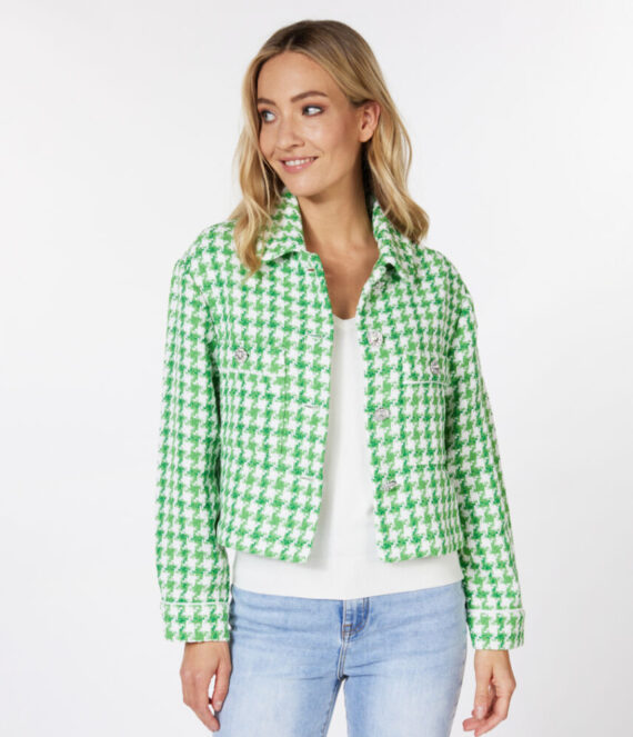 Jacket houndstooth groen | Esqualo