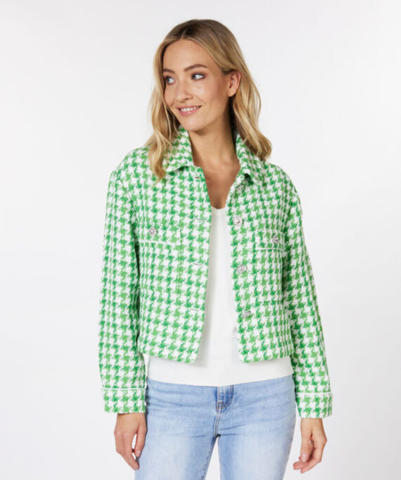 Jacket houndstooth groen | Esqualo