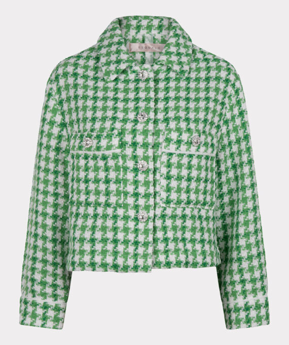 Jacket houndstooth groen | Esqualo