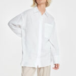 Linen lyocell blouse white | Alix the label