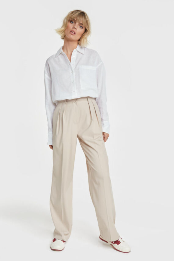 Linen lyocell blouse white Alix the label