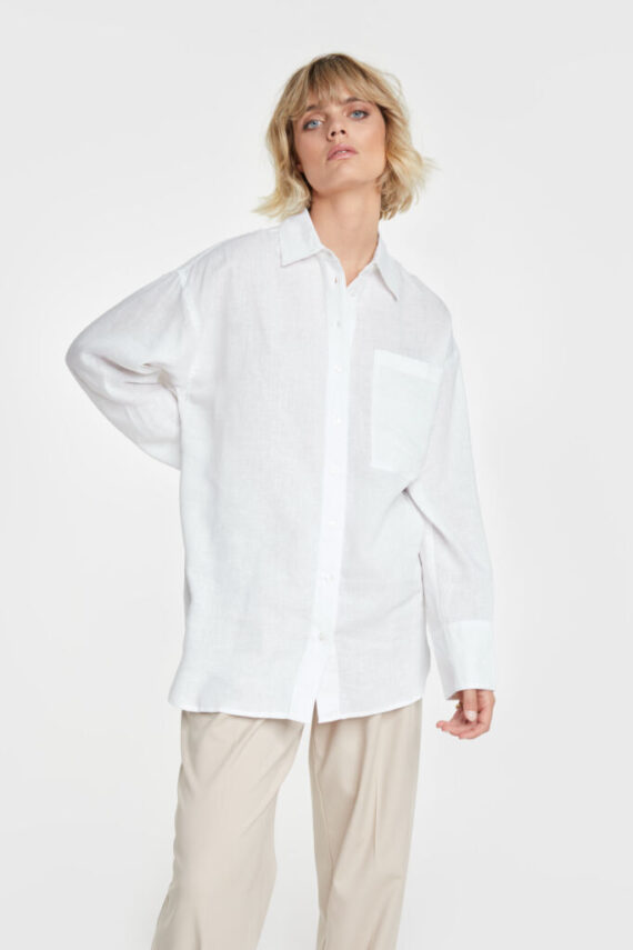 Linen lyocell blouse white Alix the label