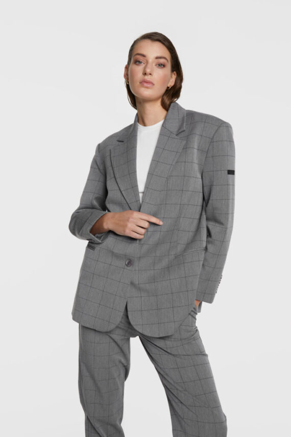 Oversized check blazer | Alix the label
