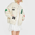 Patched bomber jacket | Alix the label