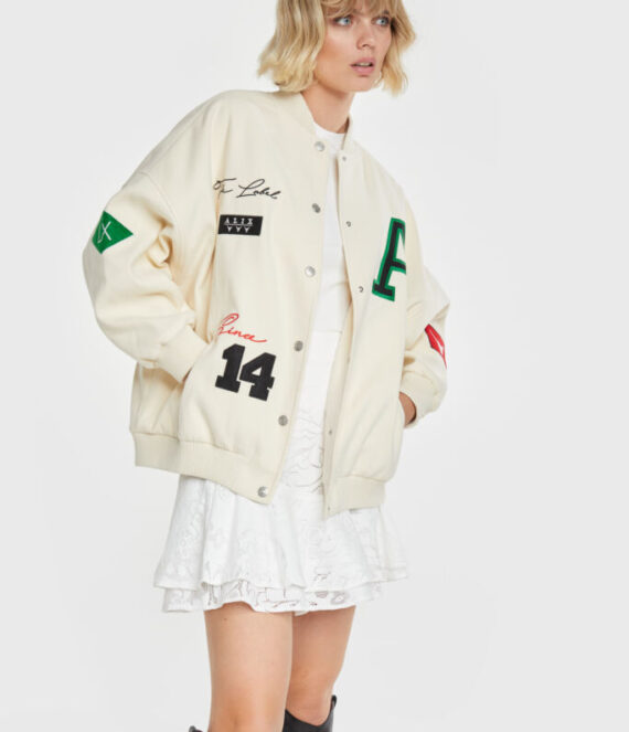 Patched bomber jacket | Alix the label